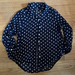 Navy Polka Dot Shirt